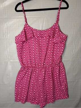 350. Mile End Pink Printed Spaghetti Strap One Piece